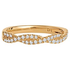 14 Karat Yellow Gold Diamond Infinity Diamond Band