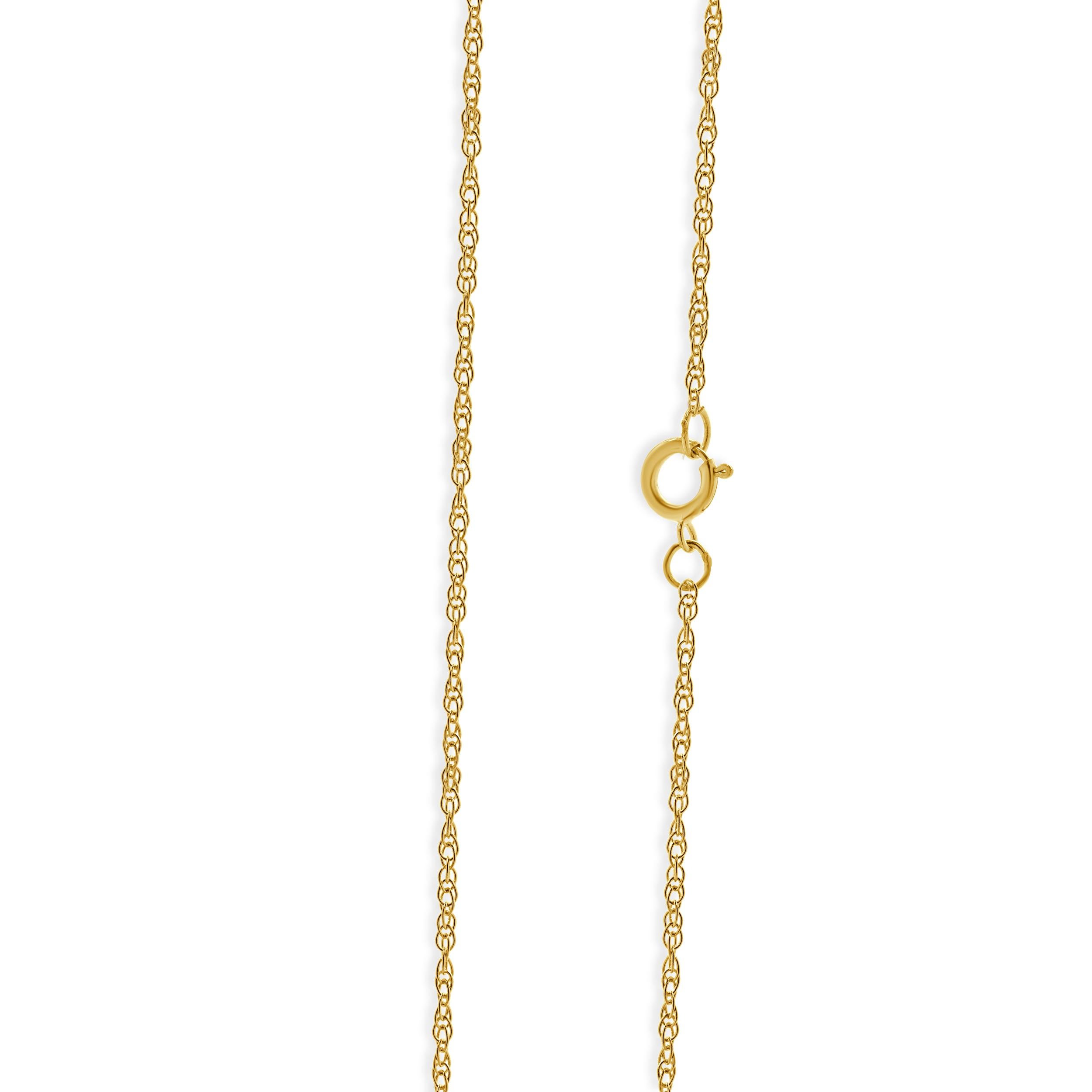 Round Cut 14 Karat Yellow Gold Diamond Initial N Necklace For Sale