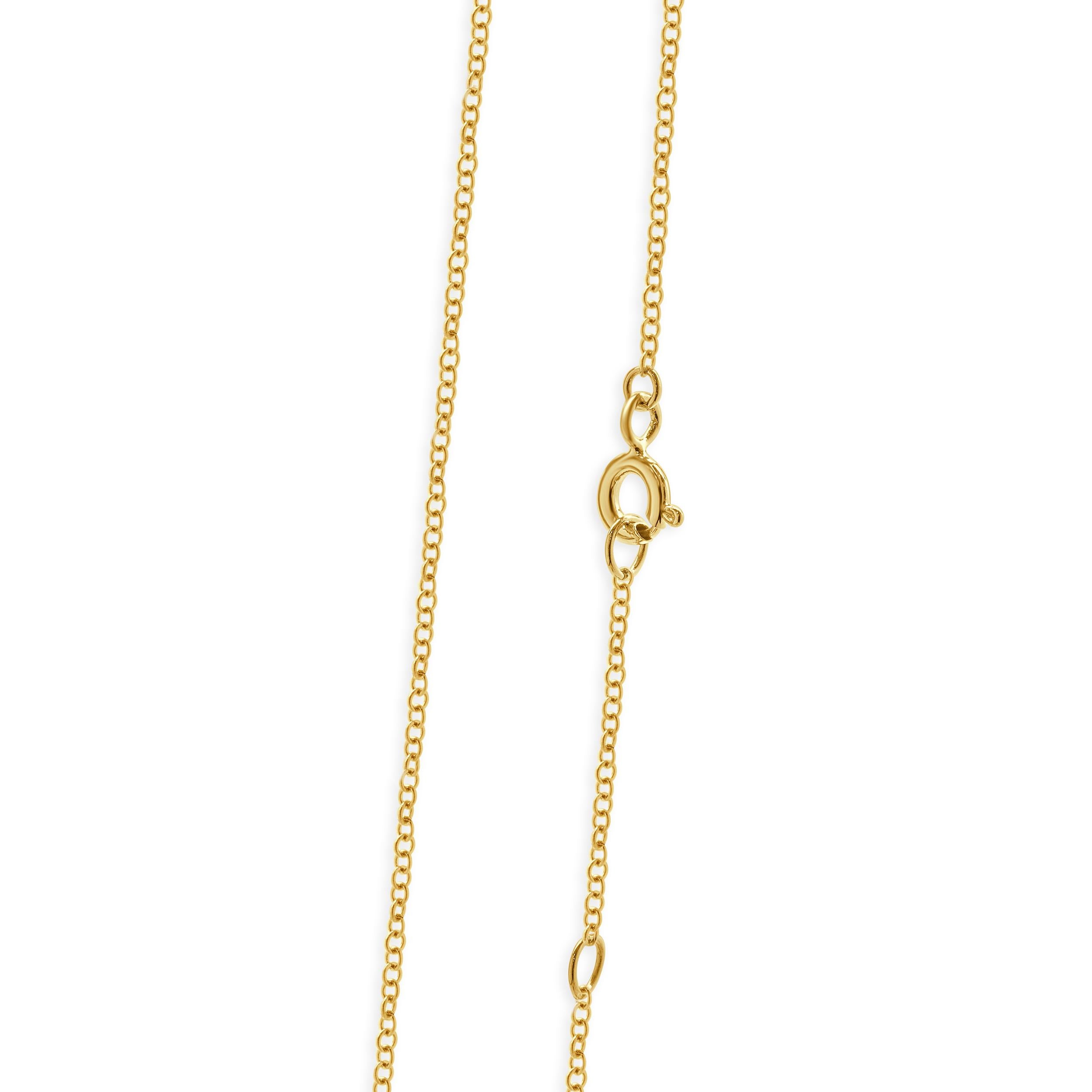14 Karat Yellow Gold Diamond Initial N Necklace In Excellent Condition In Scottsdale, AZ