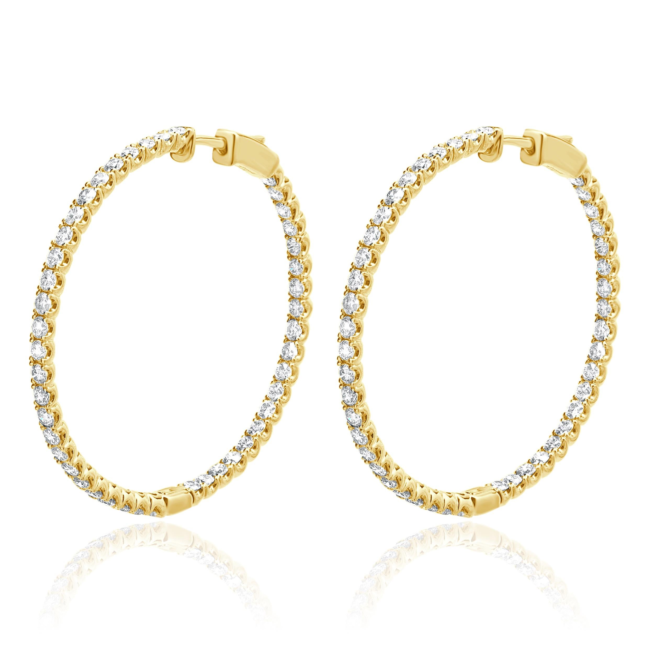 Designer : design personnalisé
Matériau : Or jaune 14K
Diamants : 90 diamants ronds de taille brillant = 3.24cttw
Couleur : G
Clarté : SI1-2
Dimensions : les boucles d'oreilles mesurent 38.2 mm de long
Poids : 8.02 grammes