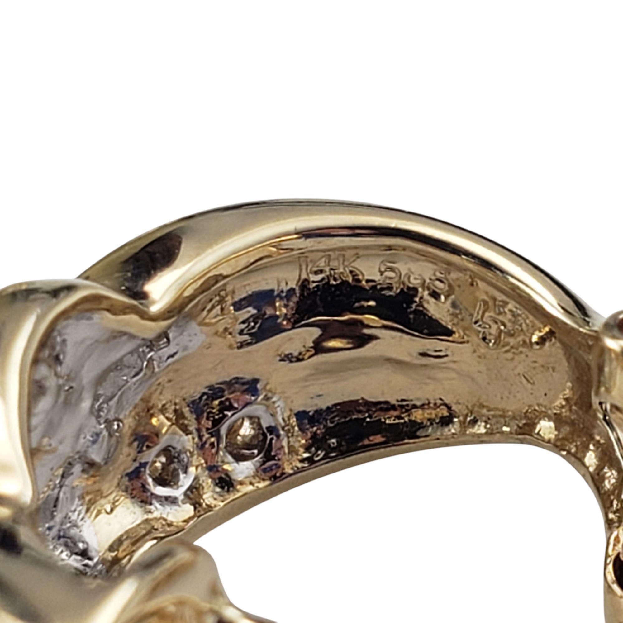 Donna Orecchini Omega Back Twist in oro giallo 14 carati con diamante #21210 in vendita