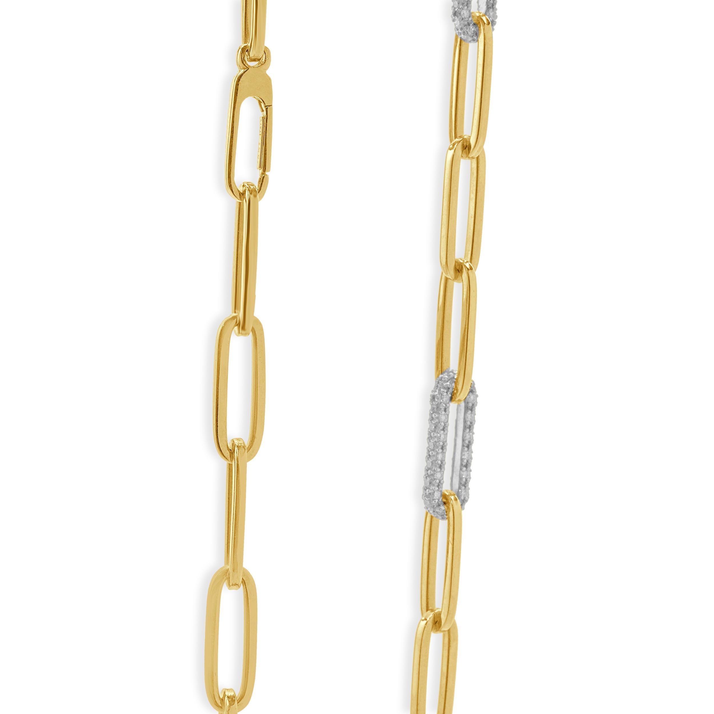Taille ronde Collier clip en or jaune 14 carats avec diamants en vente