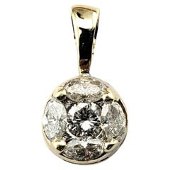 14 Karat Yellow Gold Diamond Pendant #15978