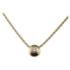 14 Karat Yellow Gold Diamond Pendant Necklace #19202