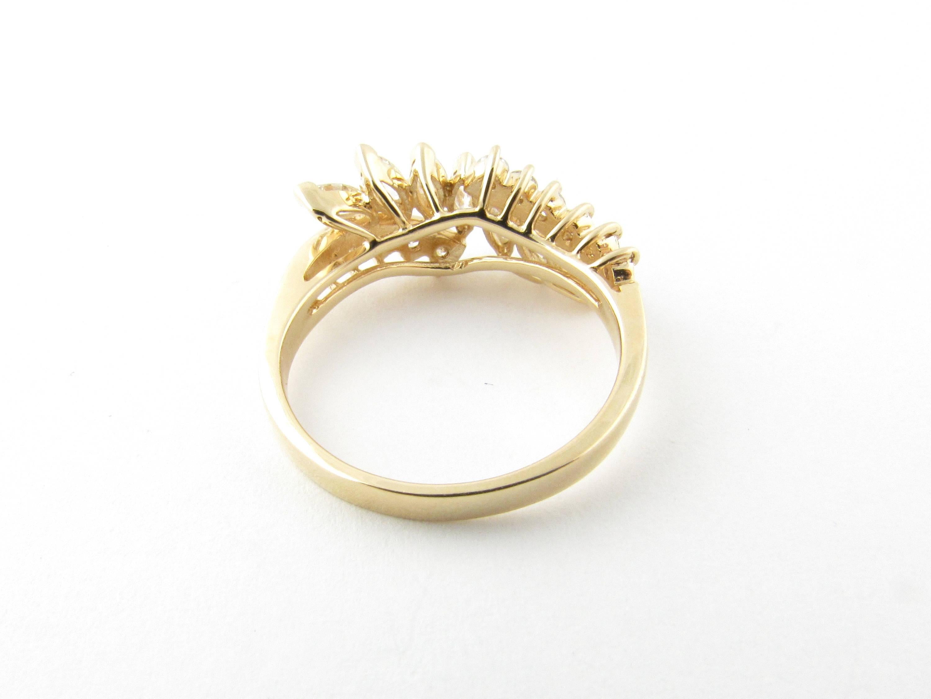 Women's 14 Karat Yellow Gold Diamond Ring