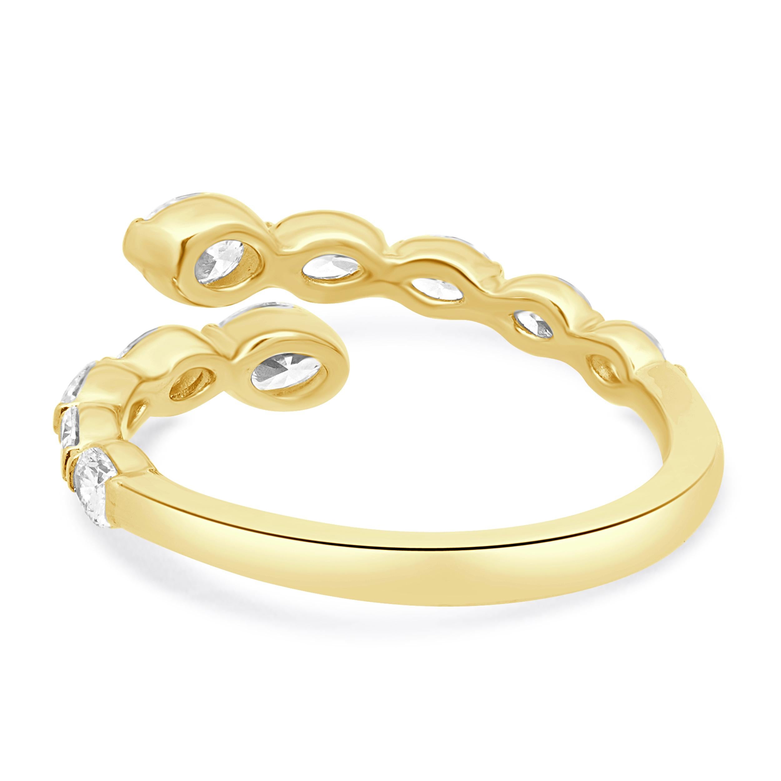 Anello con diamante in oro giallo 14 carati In condizioni ottime in vendita a Scottsdale, AZ