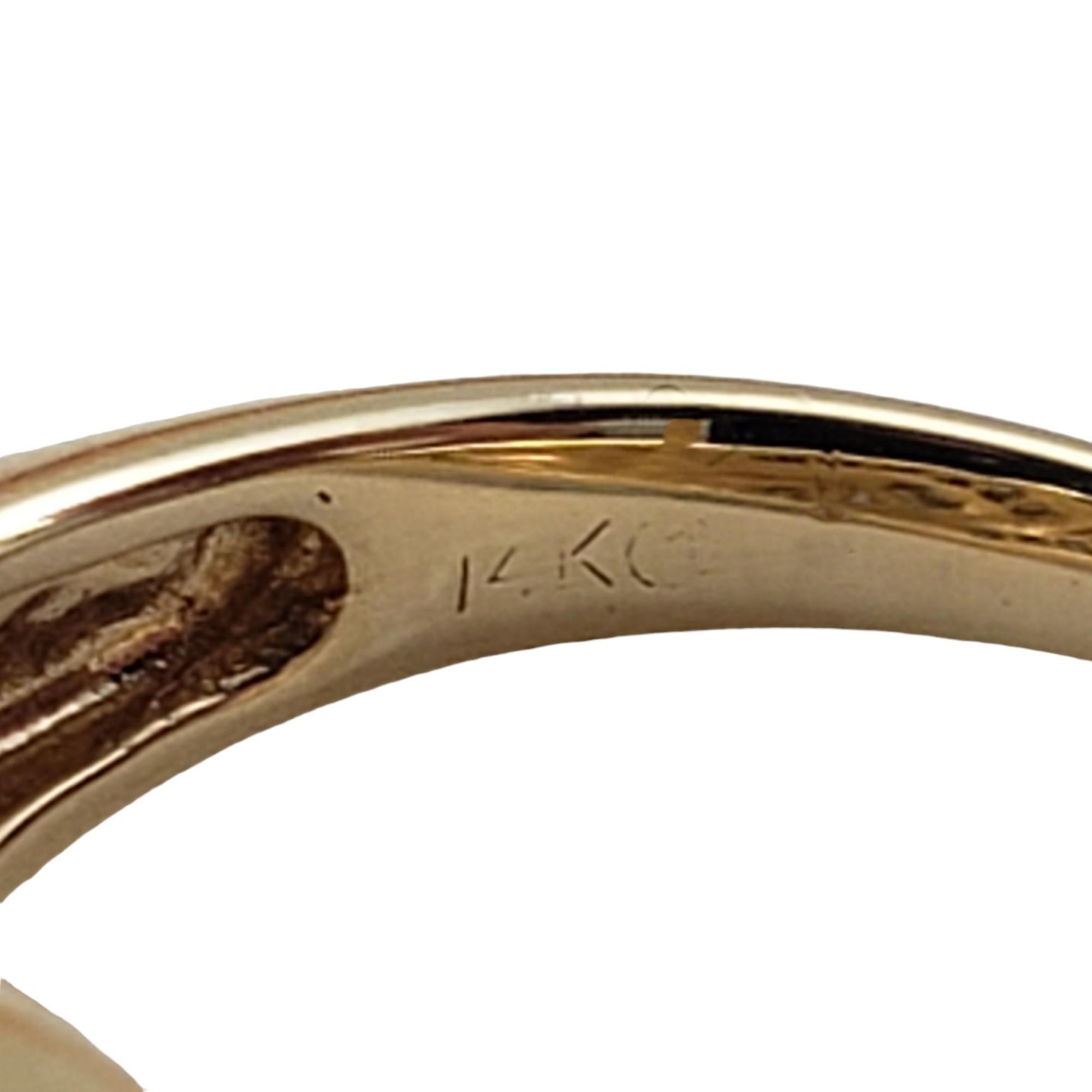 Women's  14 Karat Yellow Gold Diamond Ring Size 5.5 #15378 For Sale