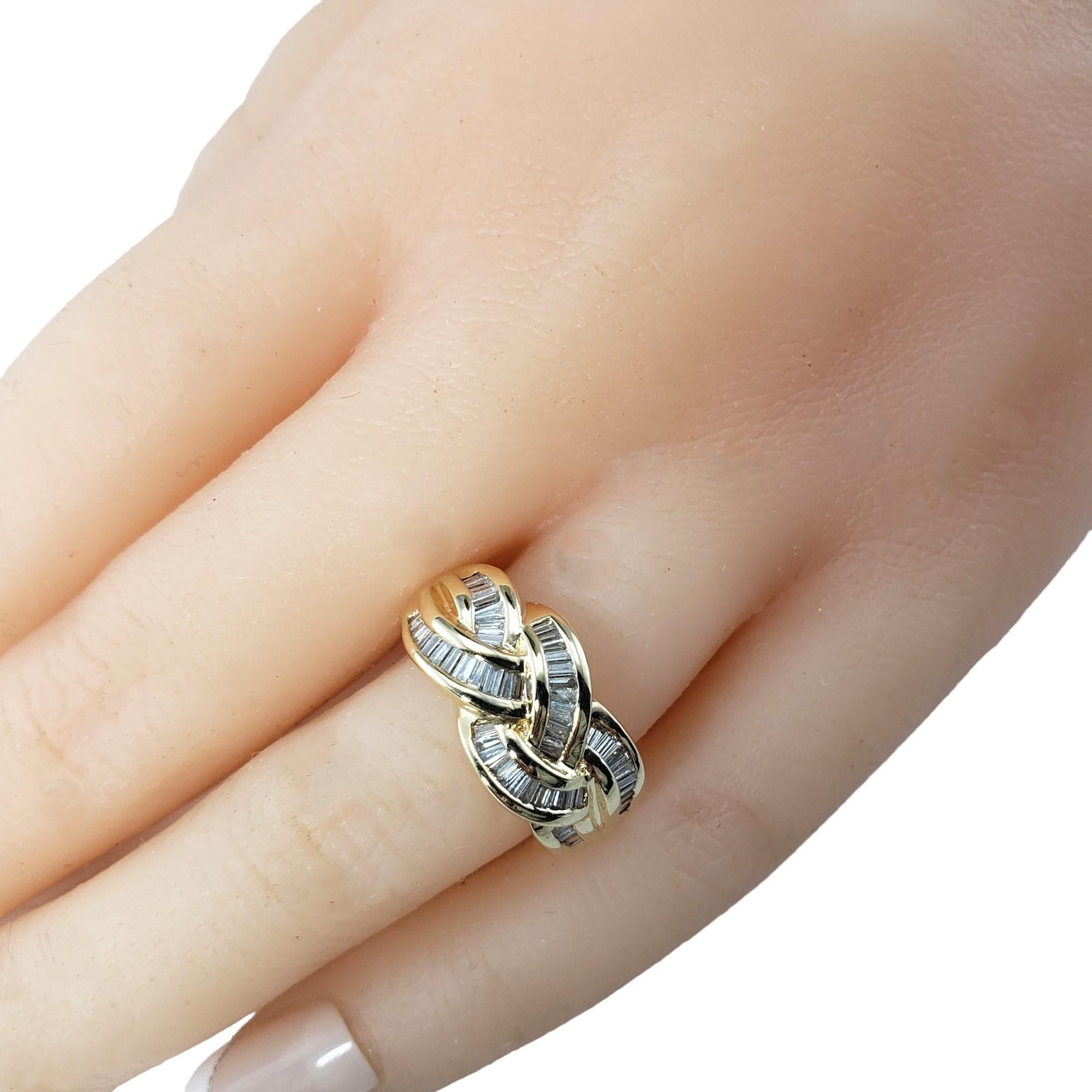  14 Karat Yellow Gold Diamond Ring Size 5.5 #15378 For Sale 2