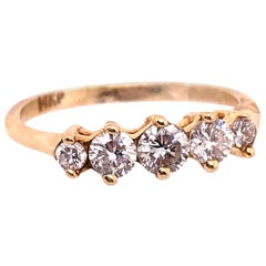 14 Karat Yellow Gold Diamond Ring Wedding Band Anniversary Engagement 0.50 TDW