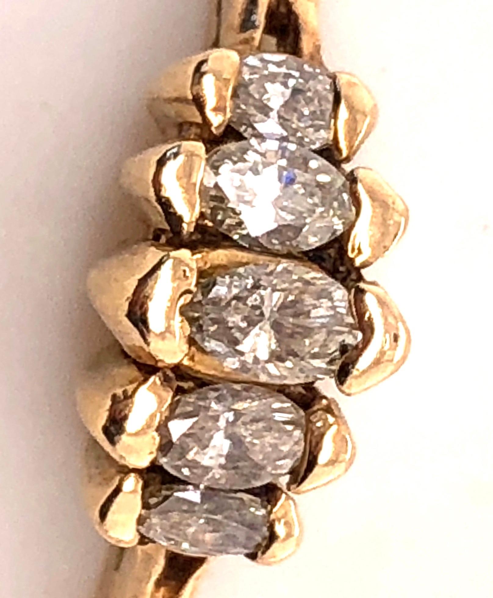 14 Karat Gelbgold Diamantring mit fünf Steinen 0,25 TDW im Angebot 5