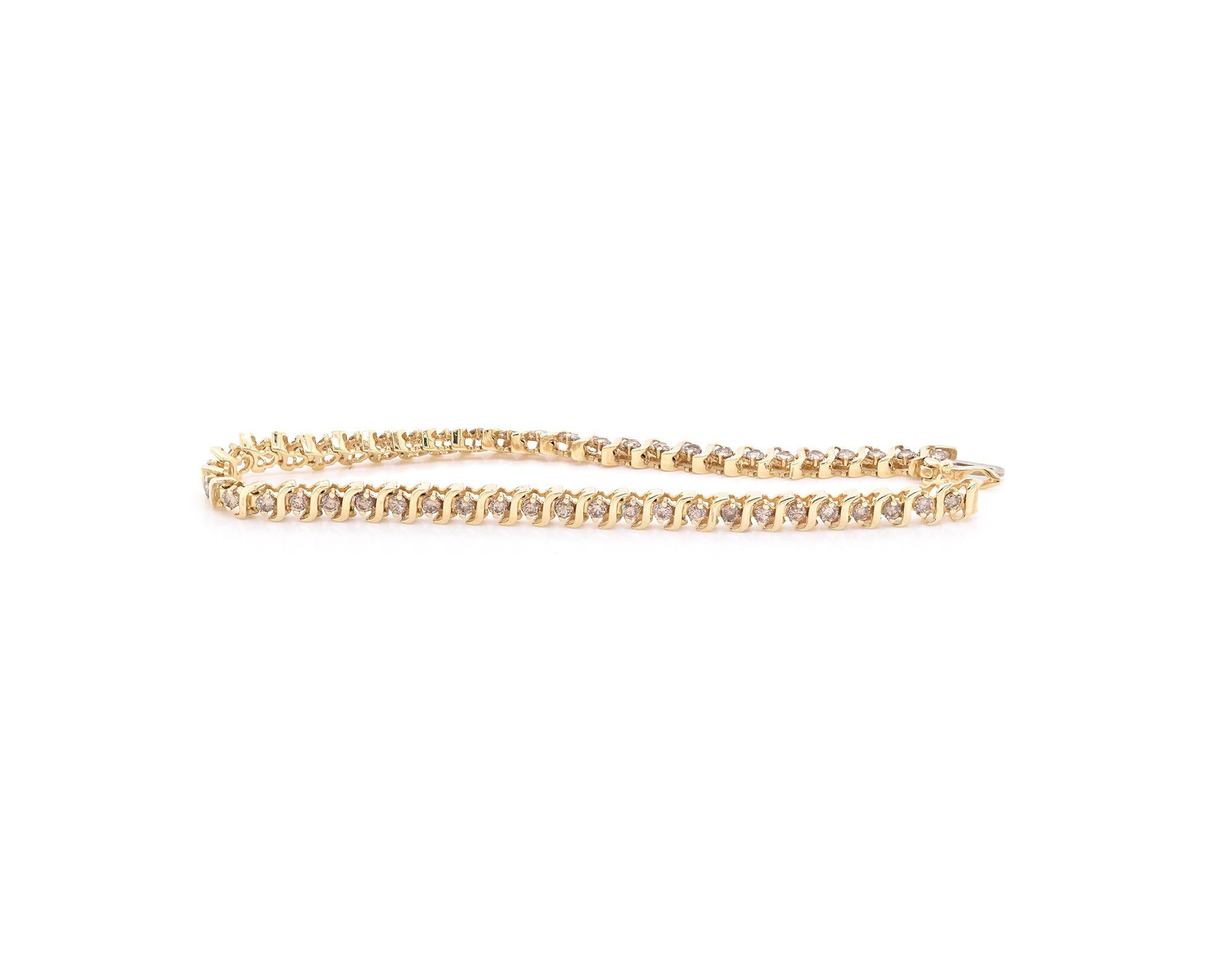 s link diamond tennis bracelet