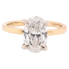 14 Karat Yellow Gold Diamond Solitaire Engagement Ring