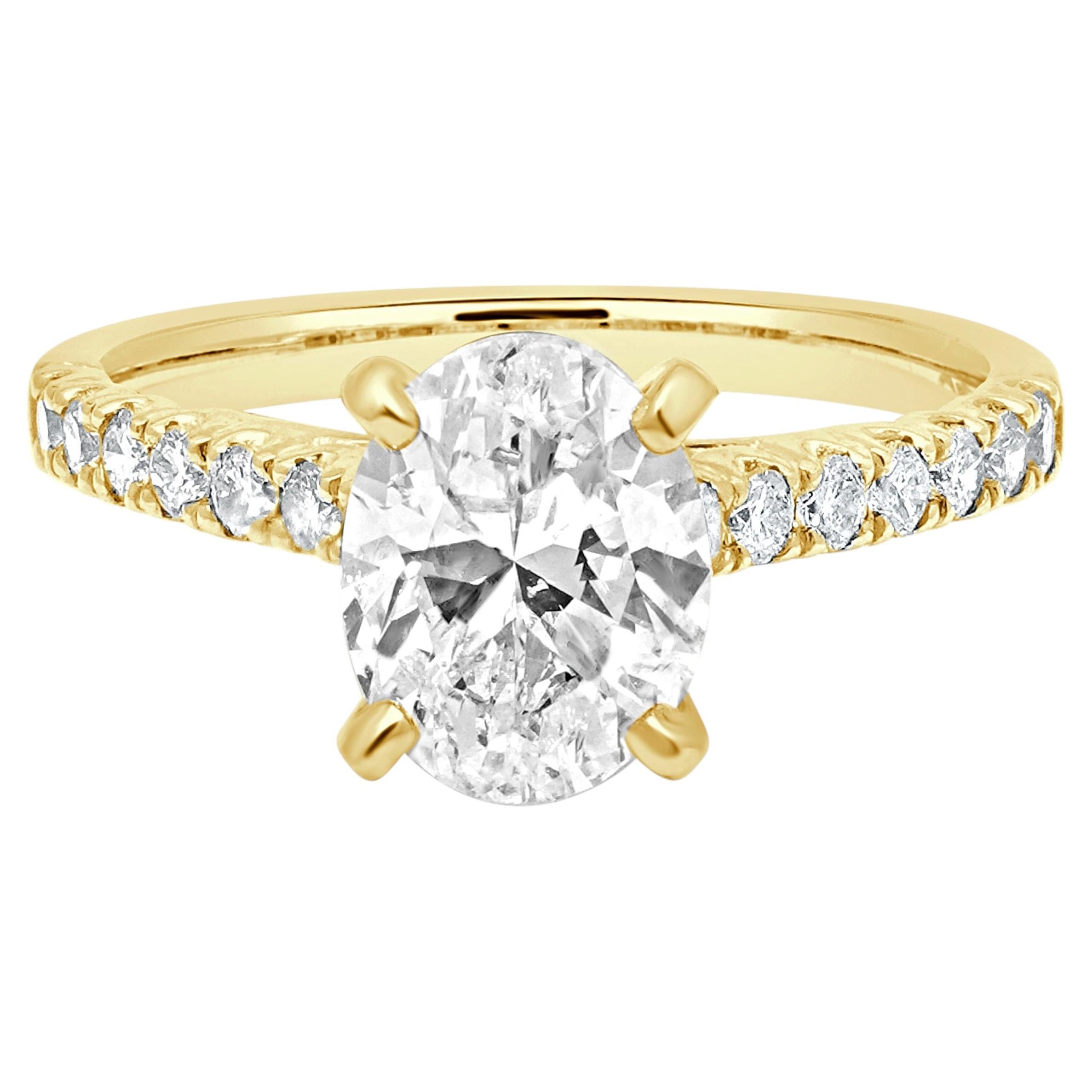 14 Karat Yellow Gold Diamond Solitaire Engagement Ring