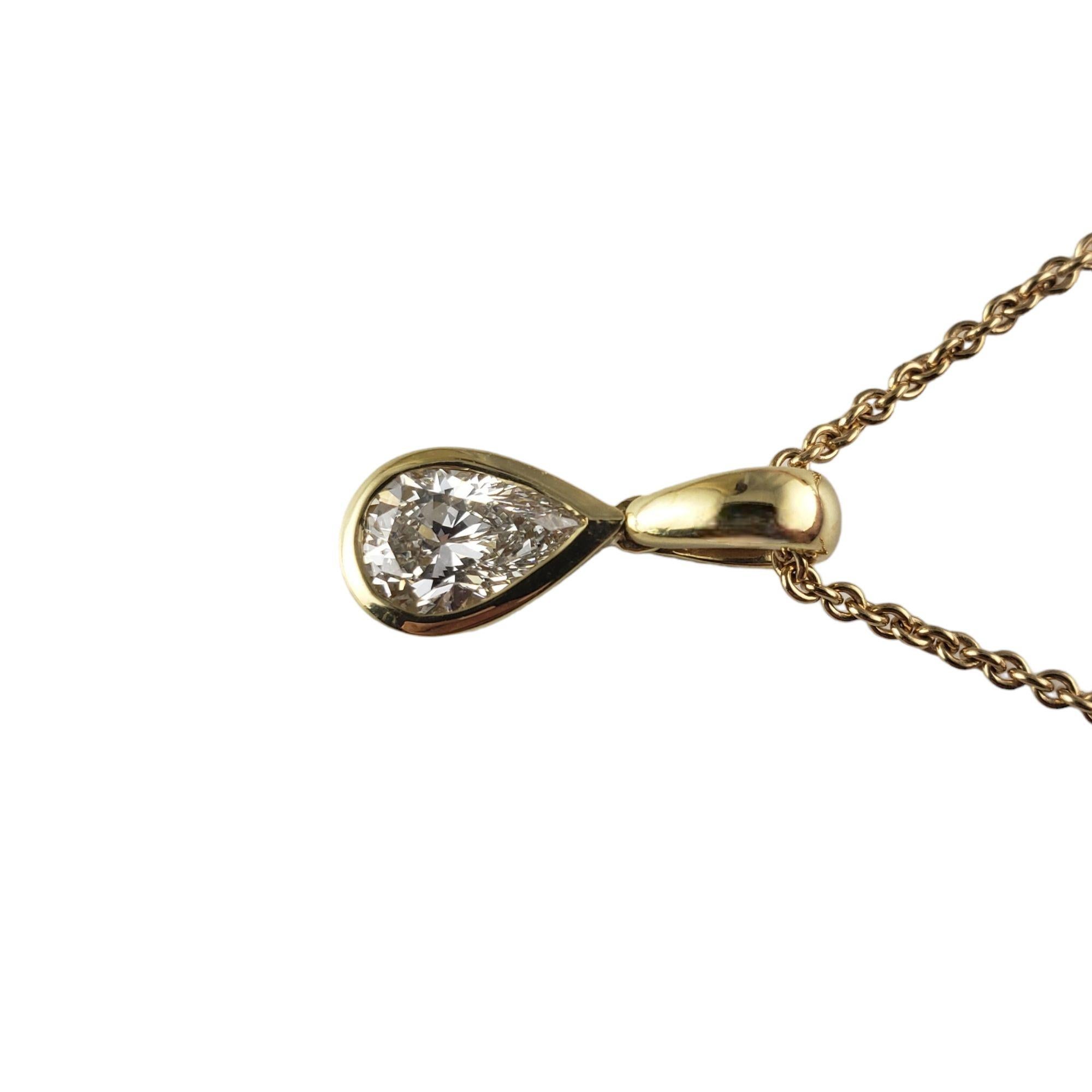 Collar Solitario de Diamantes de Oro Amarillo de 14 Kilates .92cts. #14223 en Bueno estado para la venta en Washington Depot, CT