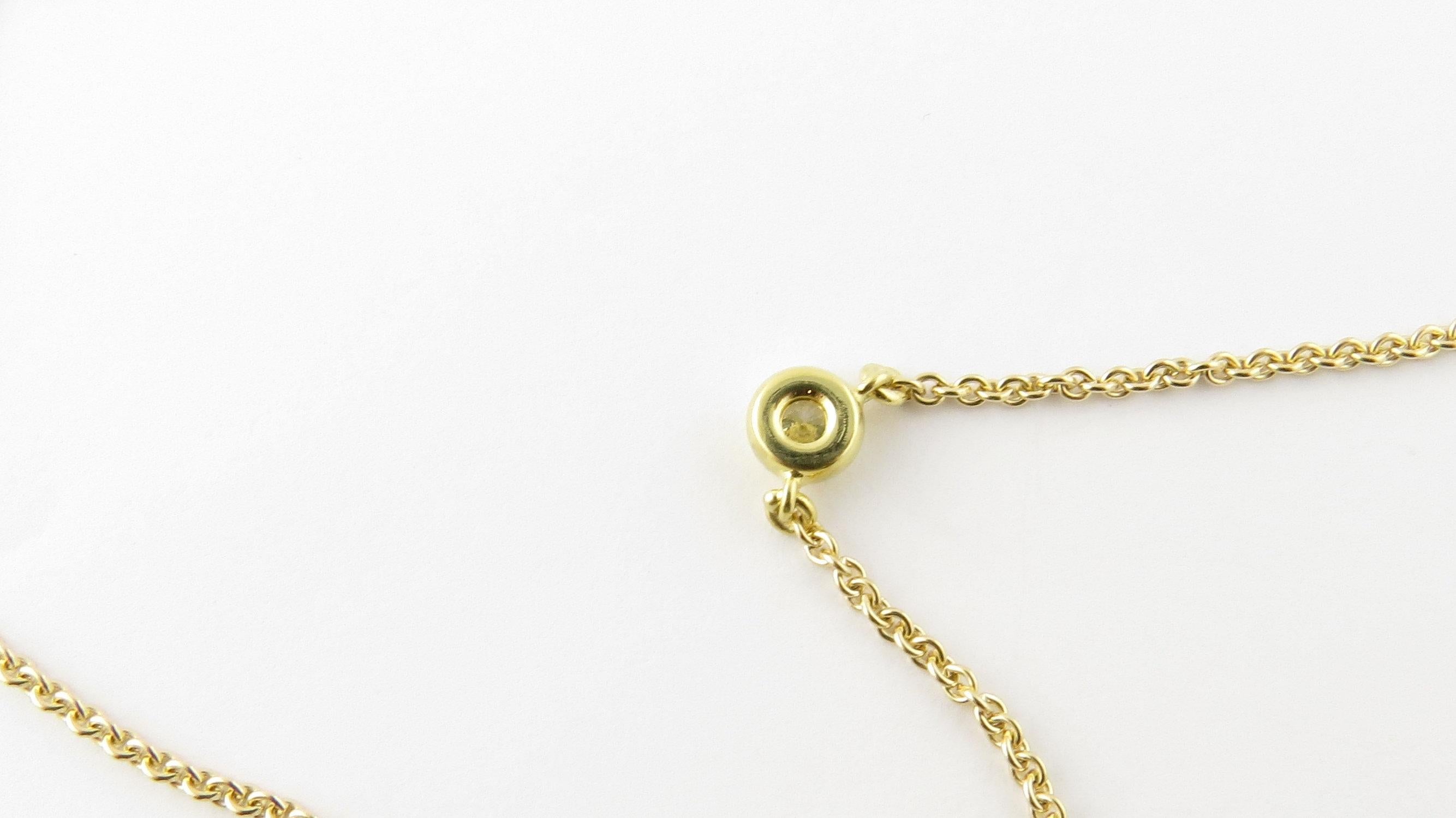 Women's 14 Karat Yellow Gold Diamond Solitaire Necklace