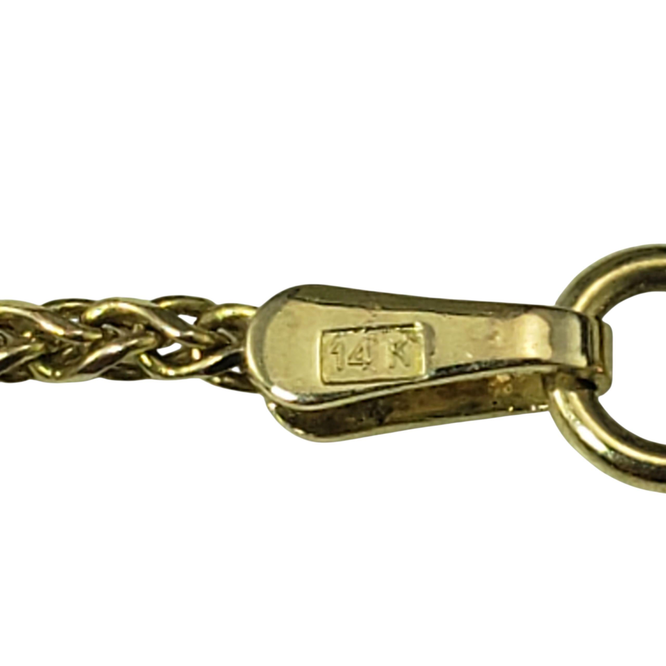 De las mujeres Collar Colgante Solitario de Diamantes de Oro Amarillo de 14 Kilates #22366 en venta