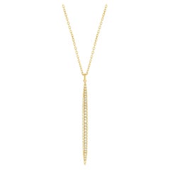 14 Karat Gelbgold Diamant-Speer-Halskette