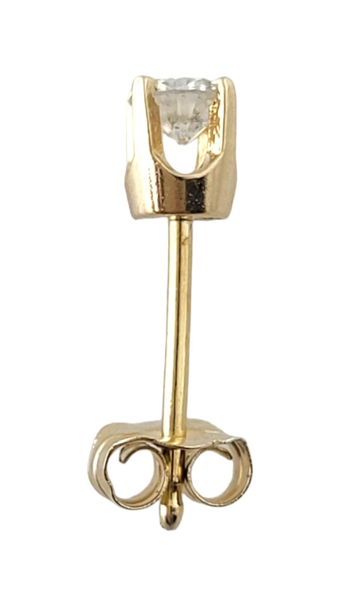 Brilliant Cut 14 Karat Yellow Gold Diamond Stud Earring #17517 For Sale