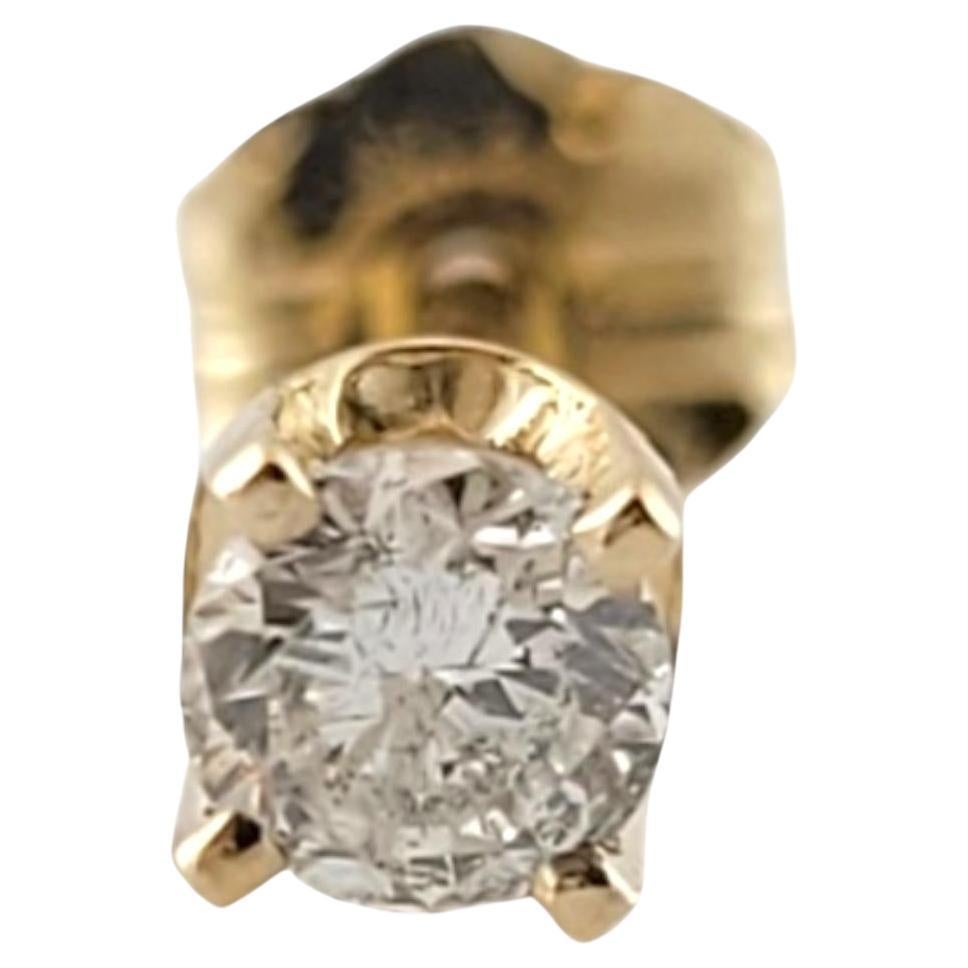 14 Karat Yellow Gold Diamond Stud Earring #17517 For Sale