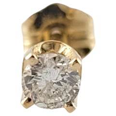 14 Karat Yellow Gold Diamond Stud Earring #17517