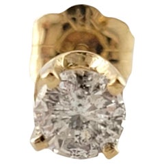 14 Karat Yellow Gold Diamond Stud Earring #17586
