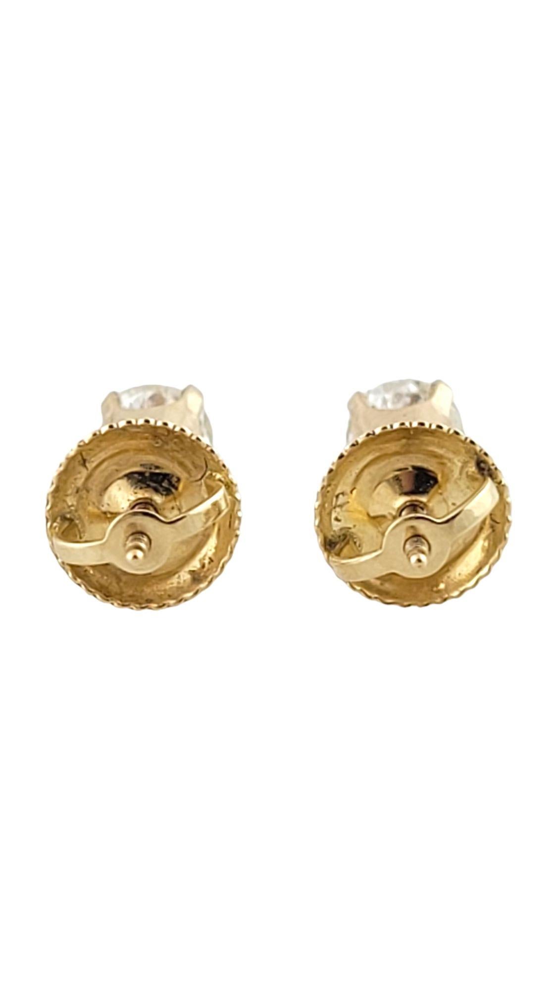 Brilliant Cut 14 Karat Yellow Gold Diamond Stud Earrings #14699 For Sale
