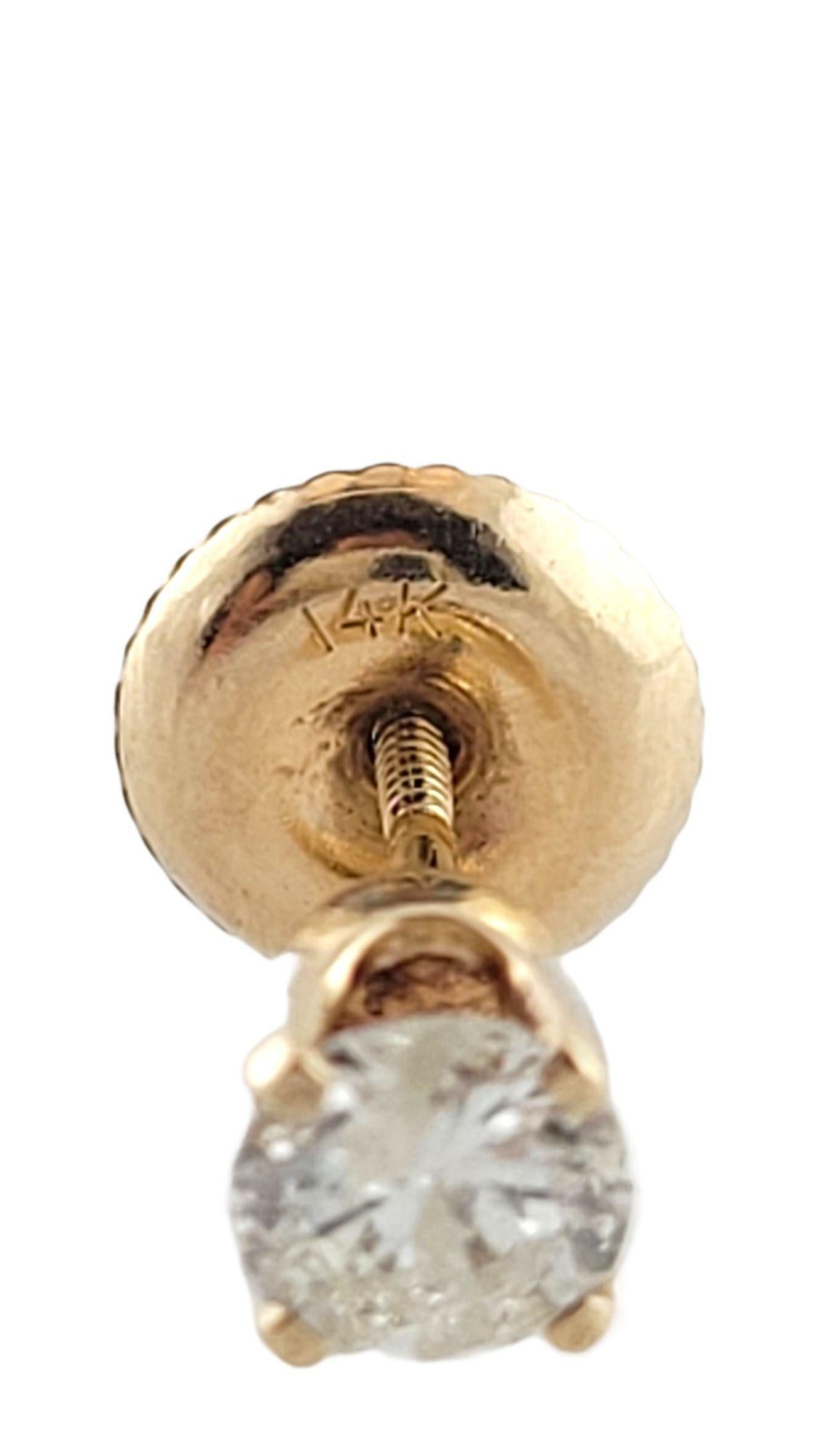 14 Karat Gelbgold Diamant-Ohrstecker #14699 im Zustand „Gut“ im Angebot in Washington Depot, CT