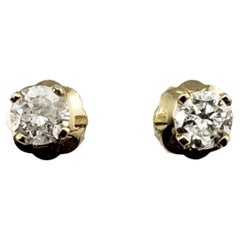 14 Karat Yellow Gold Diamond Stud Earrings .24 Ct. Twt