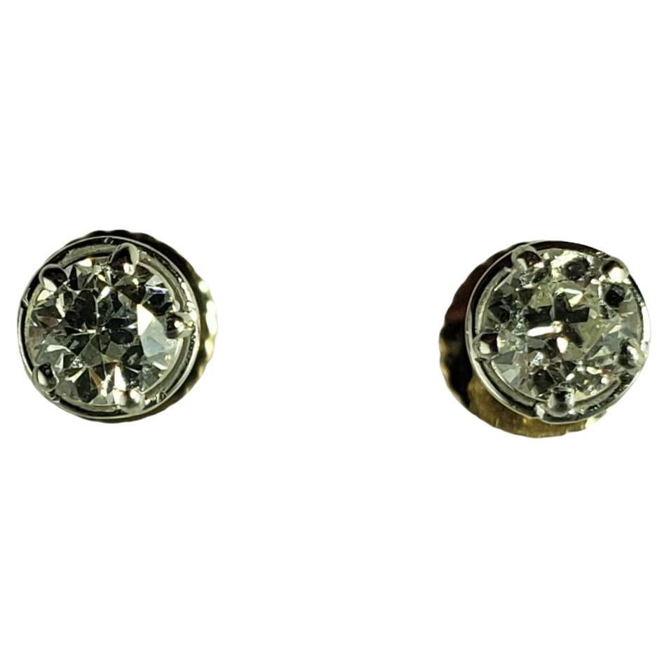 14 Karat Yellow Gold Diamond Stud Earrings .40 TCW. #14873