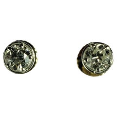 14 Karat Yellow Gold Diamond Stud Earrings .40 TCW. #14873