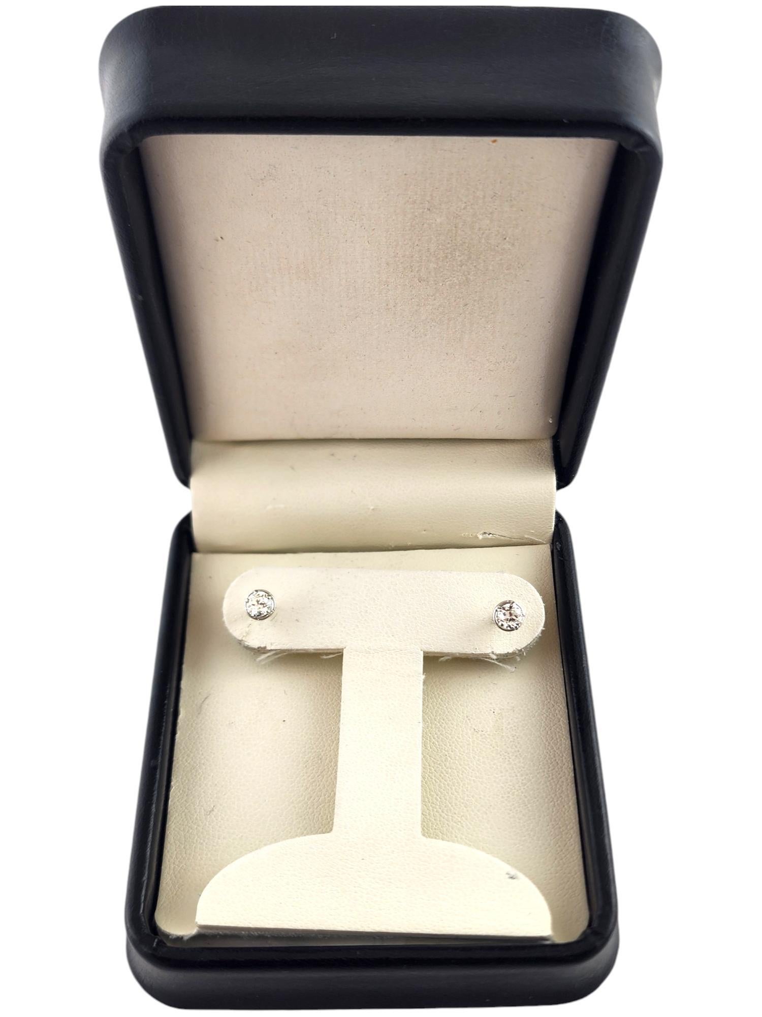 14 Karat Yellow Gold Diamond Stud Earrings .40 TCW. #19356 For Sale 2