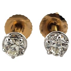 14 Karat Gelbgold Diamant-Ohrstecker .40 TCW. #19356