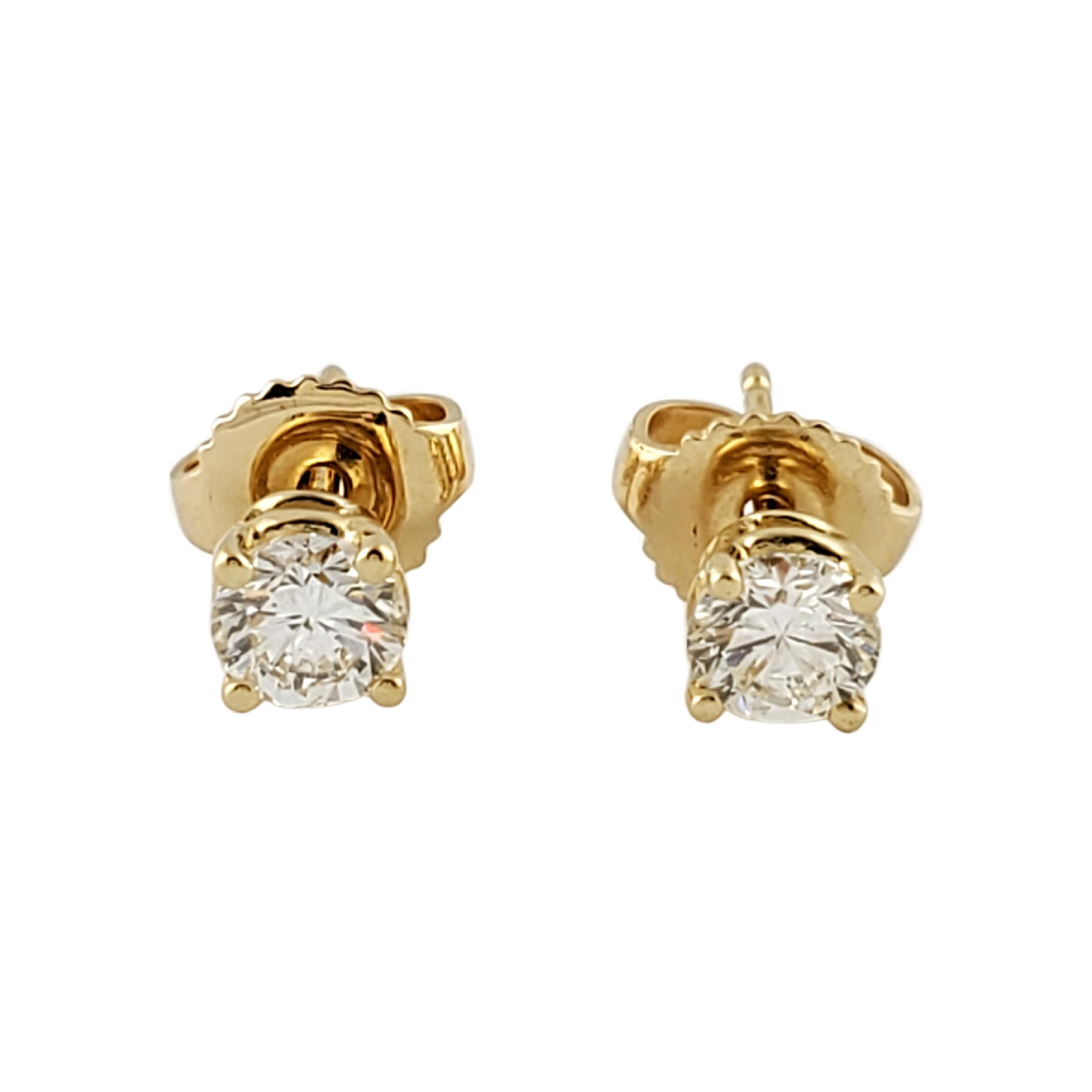 14 Karat Gelbgold Diamant-Ohrstecker .55 Karat (Brillantschliff)