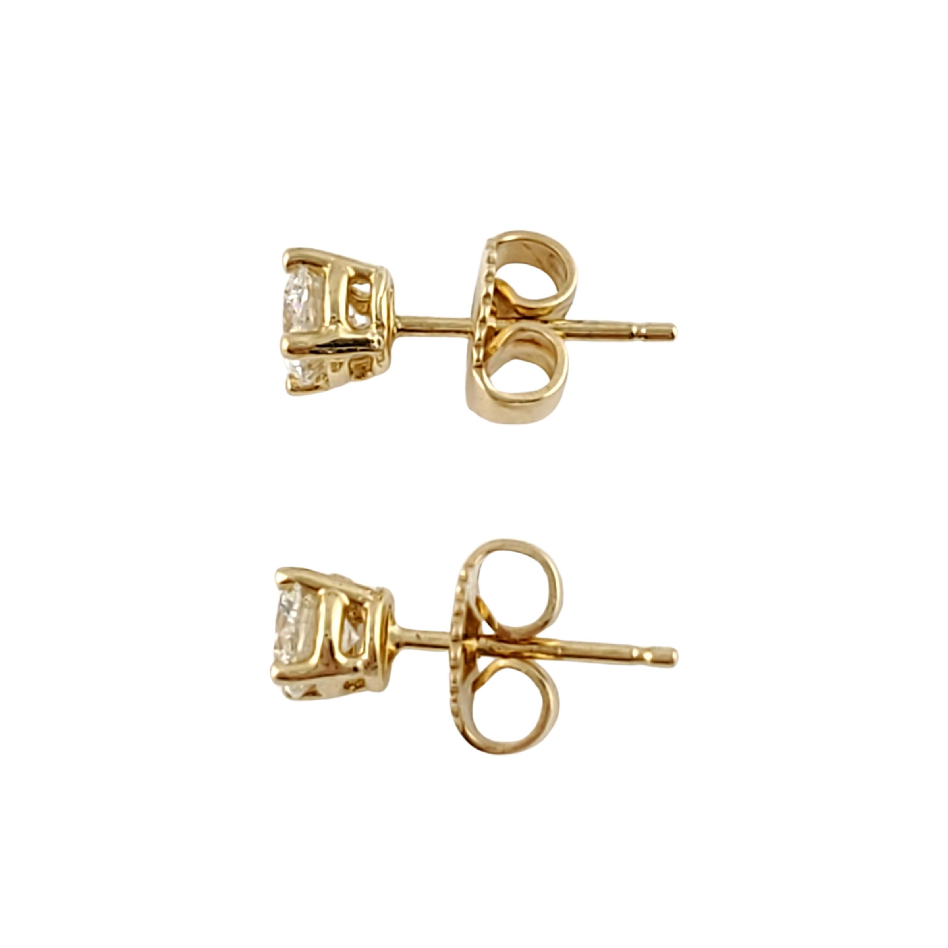 14 Karat Gelbgold Diamant-Ohrstecker .55 Karat Damen