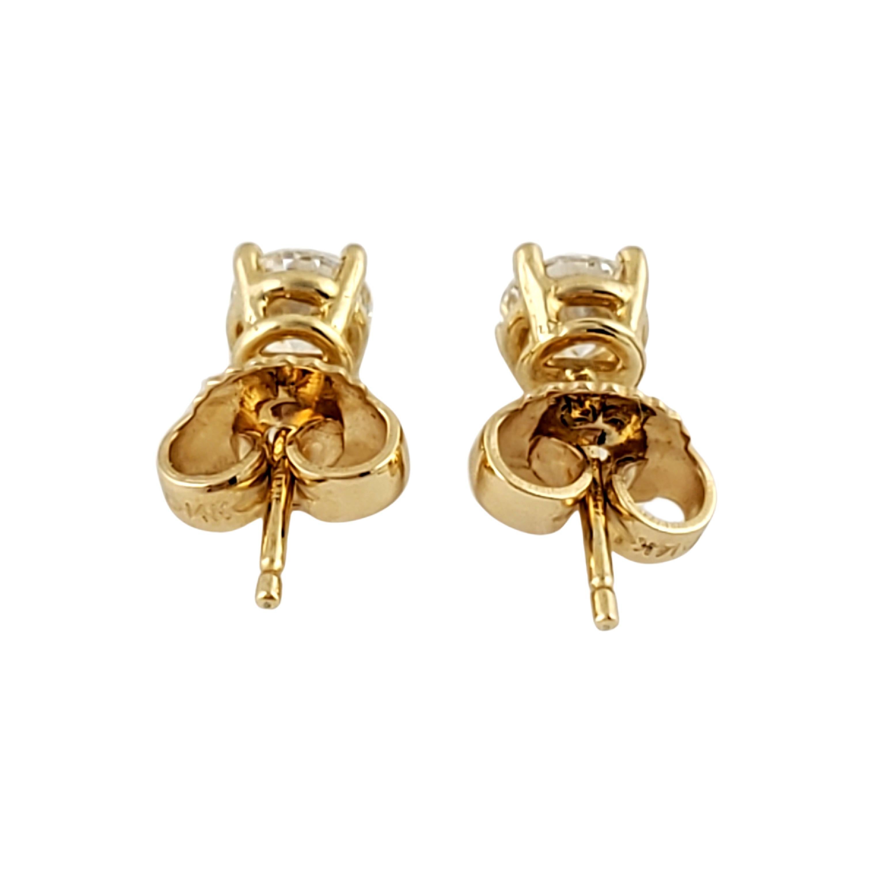 14 Karat Gelbgold Diamant-Ohrstecker .55 Karat 1