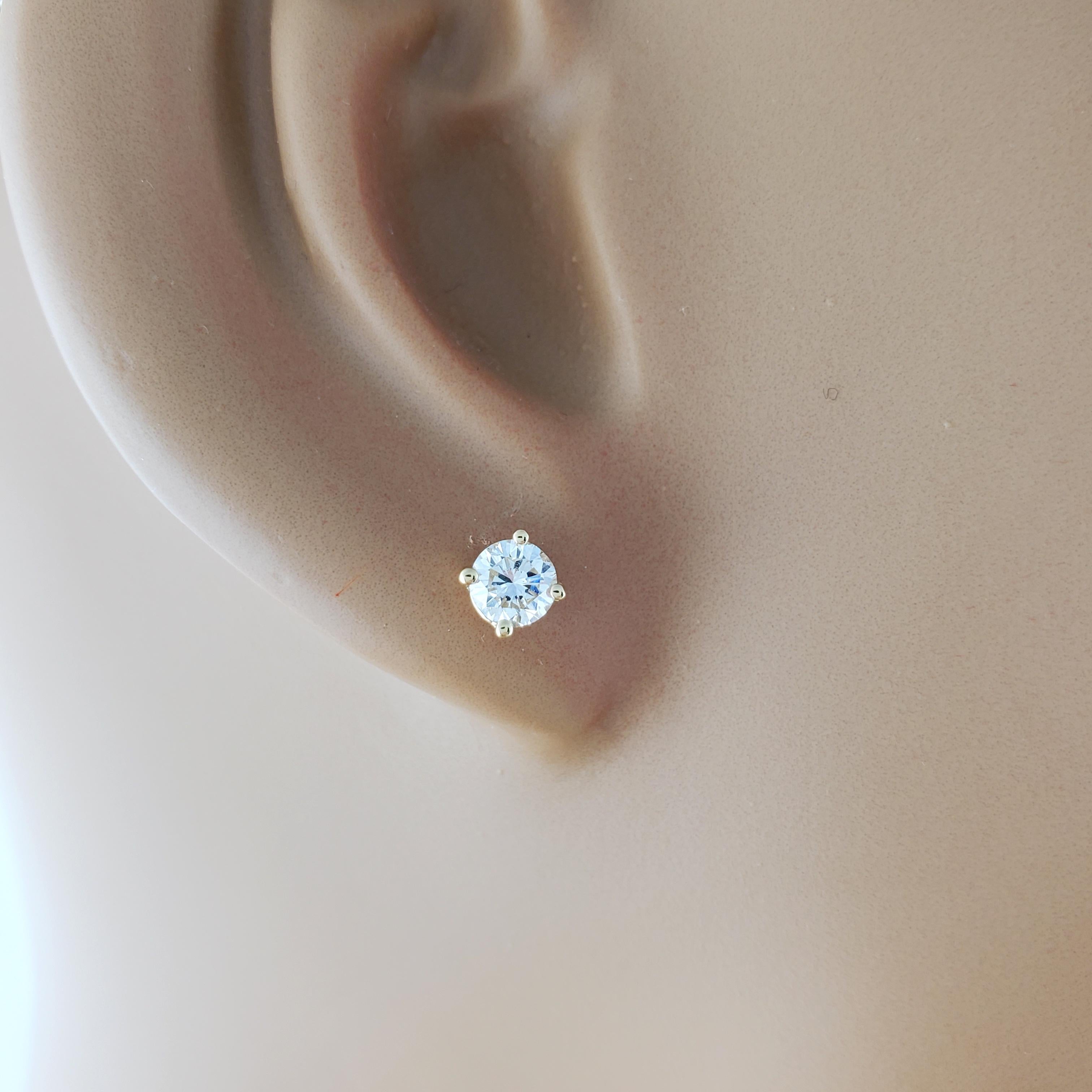 14 Karat Gelbgold Diamant-Ohrstecker .55 Karat 3