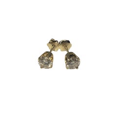 14 Karat Yellow Gold Diamond Stud Earrings .82 TCW. #14840