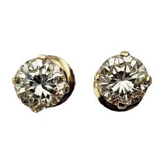 14 Karat Yellow Gold Diamond Stud Earrings .90tcw 14 Karat Yellow Gold Diamond Stud Earrings .90tcw