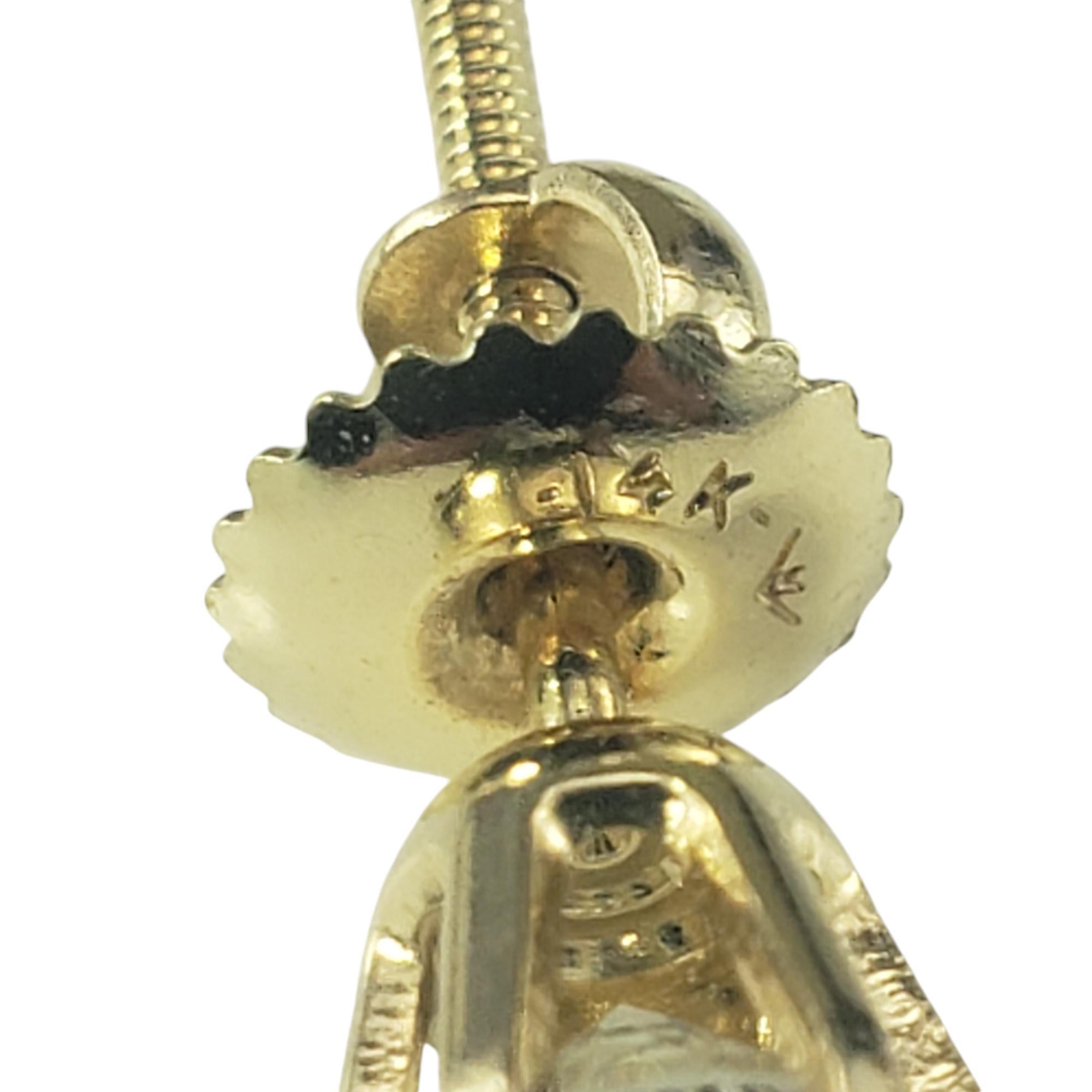 Orecchini con diamanti in oro giallo 14 carati da .94cttw. #19497 In condizioni buone in vendita a Washington Depot, CT