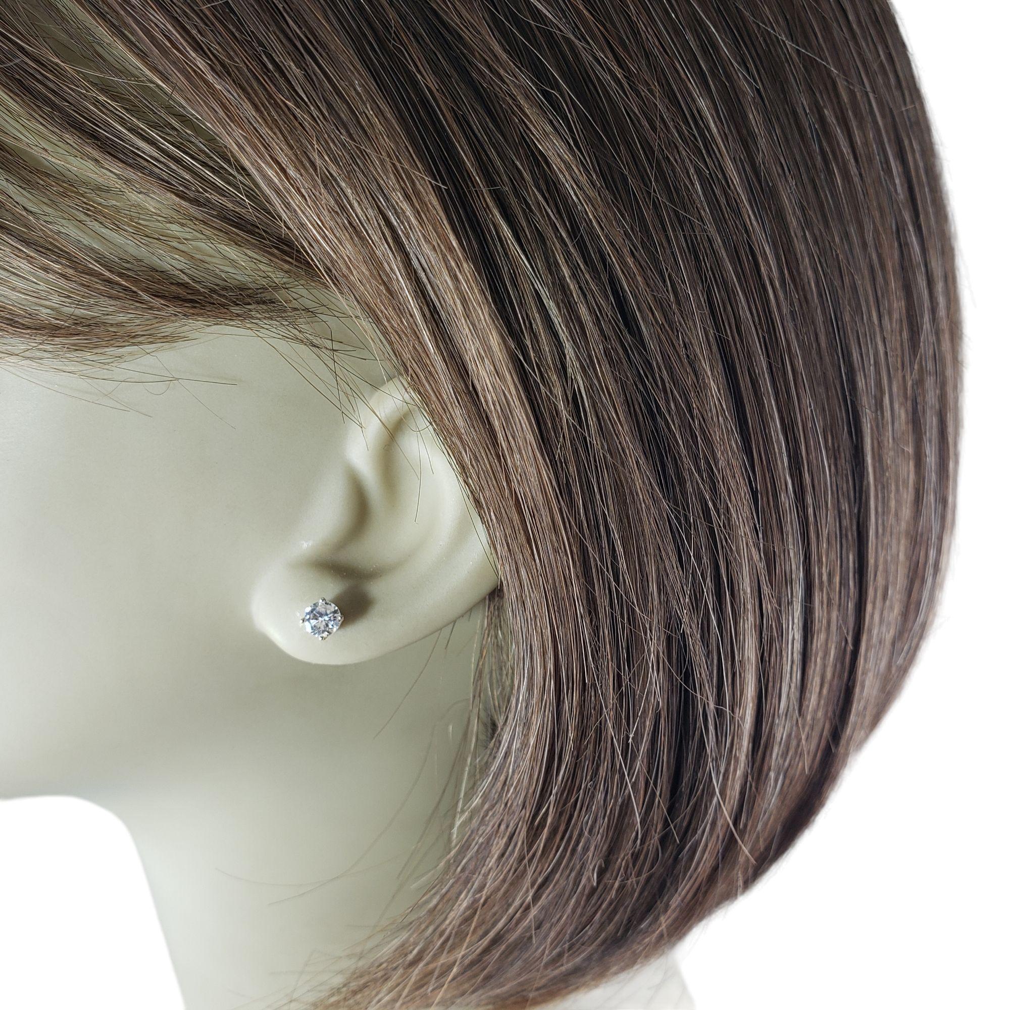 14 Karat Yellow Gold Diamond Stud Earrings #14029 For Sale 2