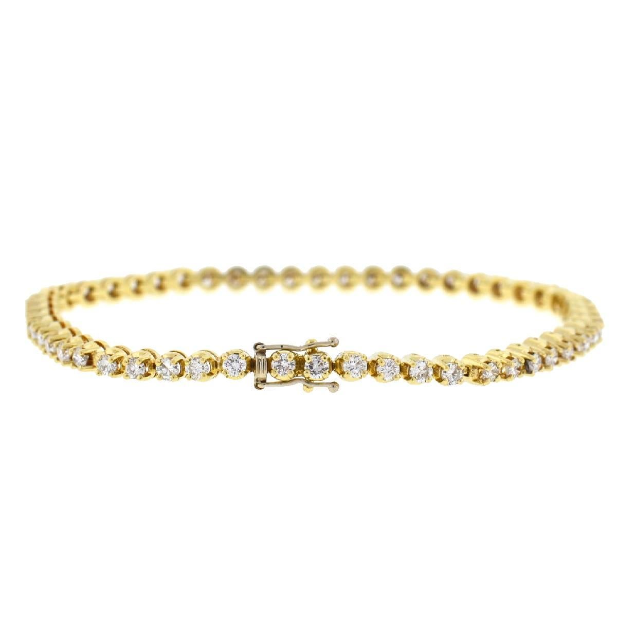 14 karat gold tennis bracelet