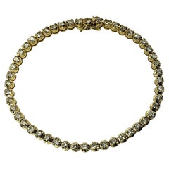 Bracelet tennis en or jaune 14 carats avec diamants 3,0 TCW.
