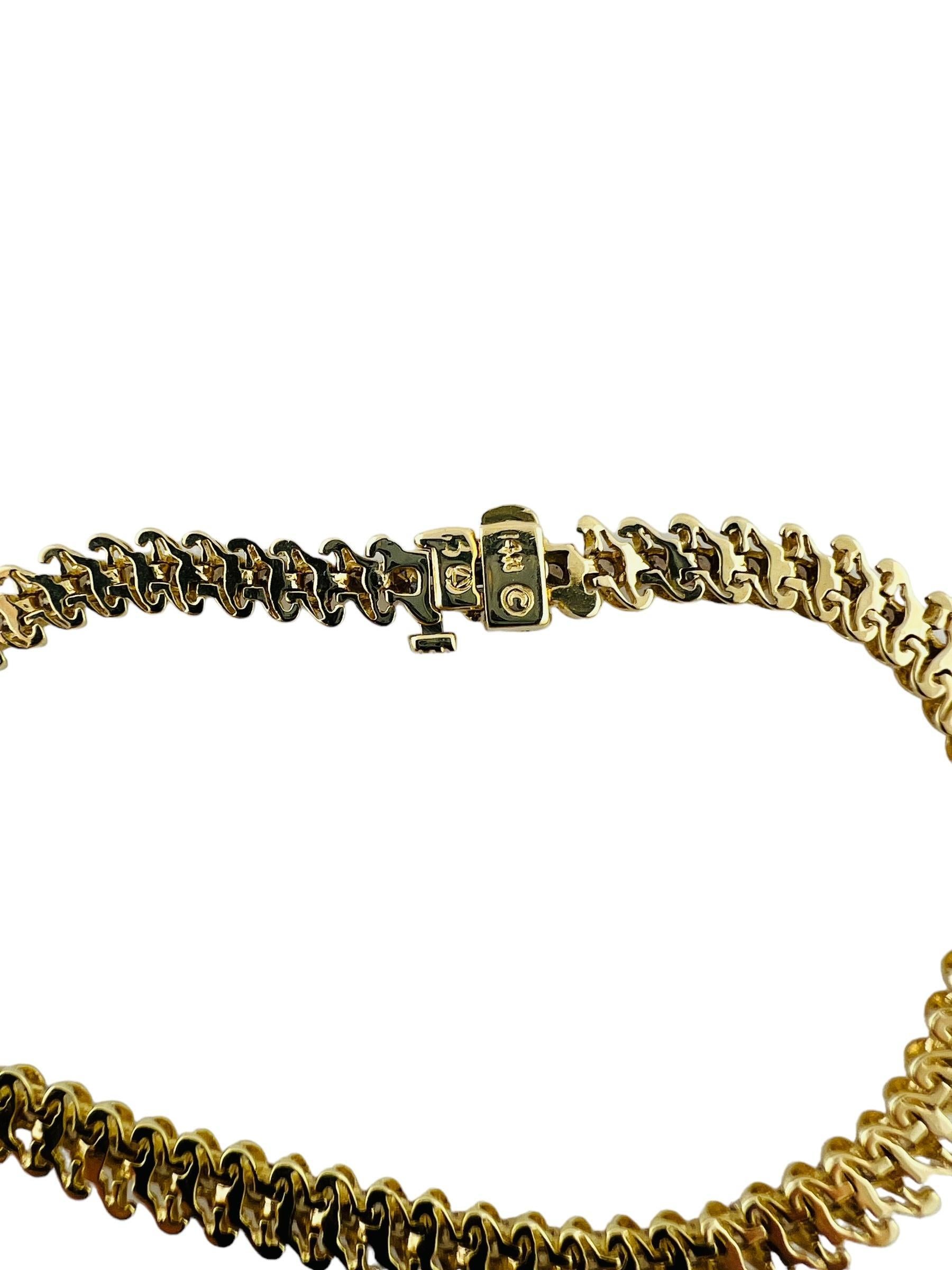 14 Karat Yellow Gold Diamond Tennis Bracelet 3.25 TCW. #16635 In Good Condition For Sale In Washington Depot, CT