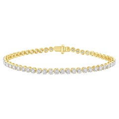 14 Karat Gelbgold Diamant-Tennisarmband