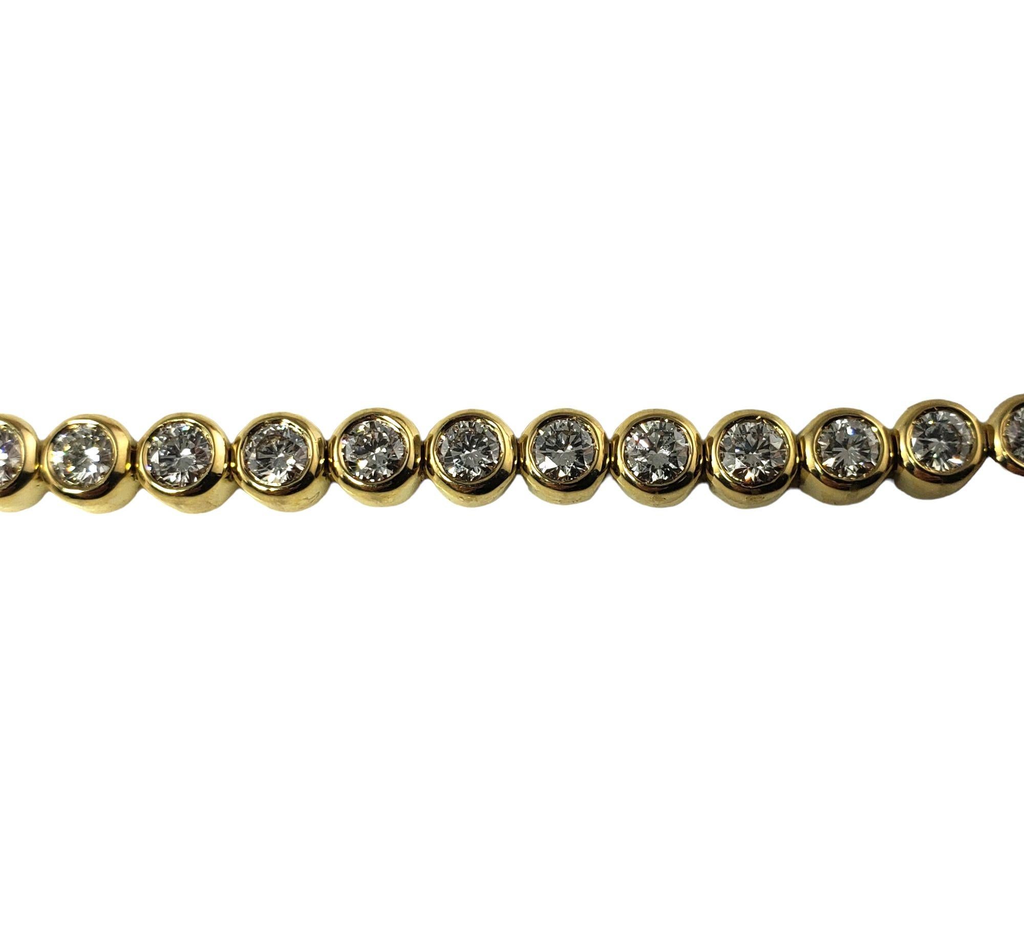 Bracelet tennis en or jaune 14 carats et diamants n°14226 Bon état - En vente à Washington Depot, CT