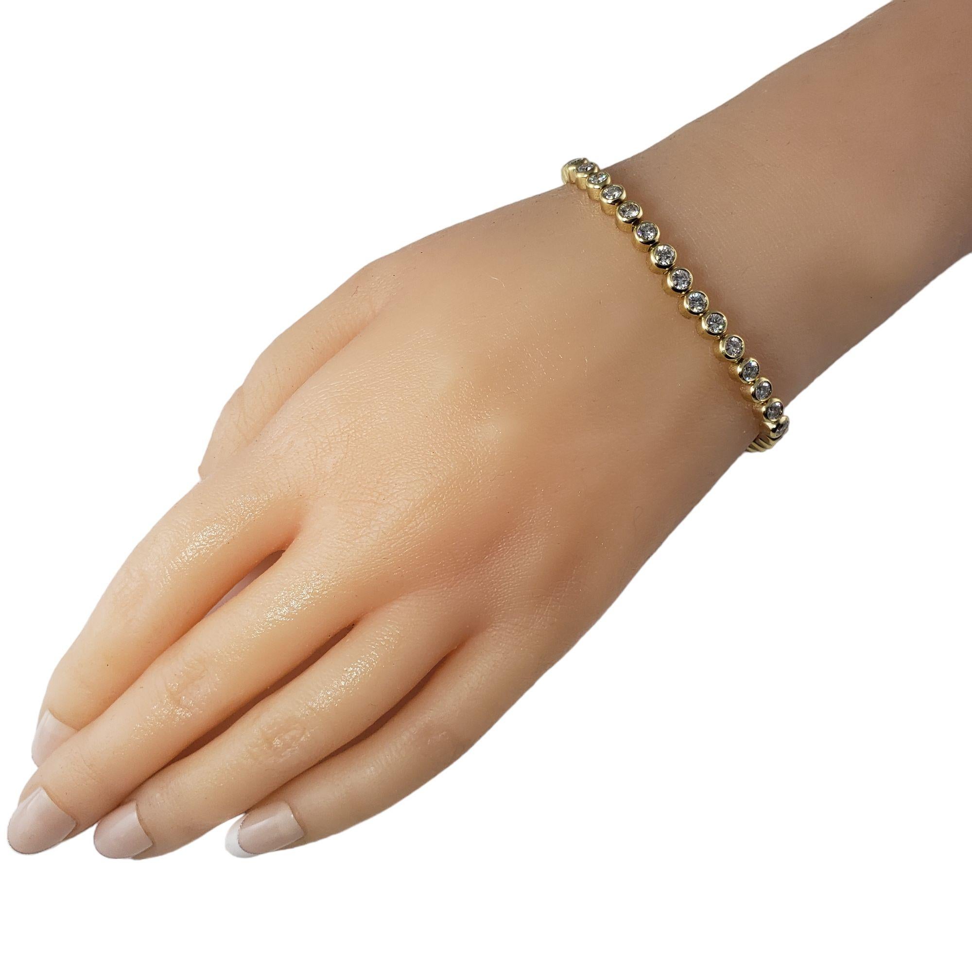 Women's 14 Karat Yellow Gold Diamond Tennis Bracelet #14226 For Sale