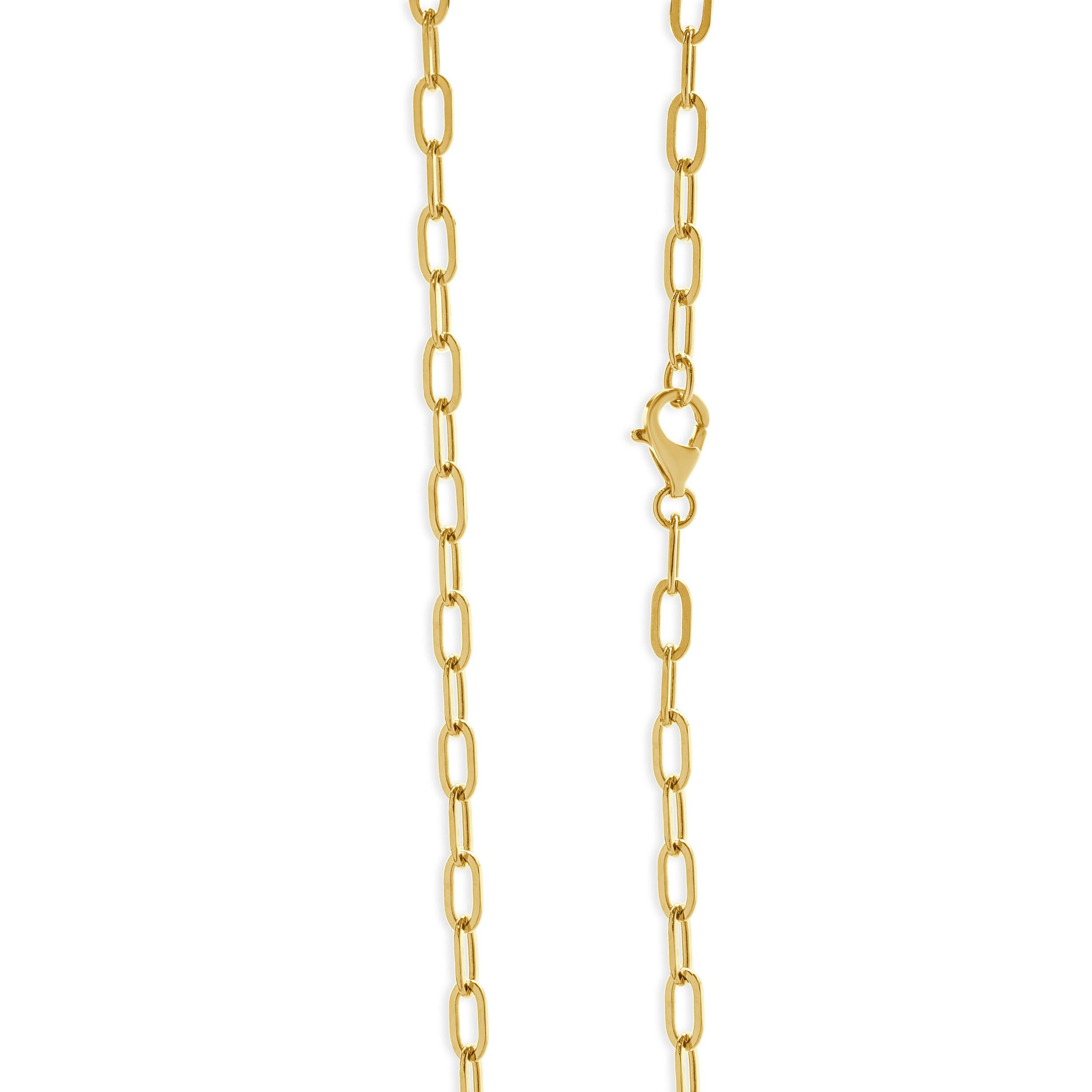 Collana The Row in oro giallo 14 carati con diamanti a tre file In condizioni ottime in vendita a Scottsdale, AZ