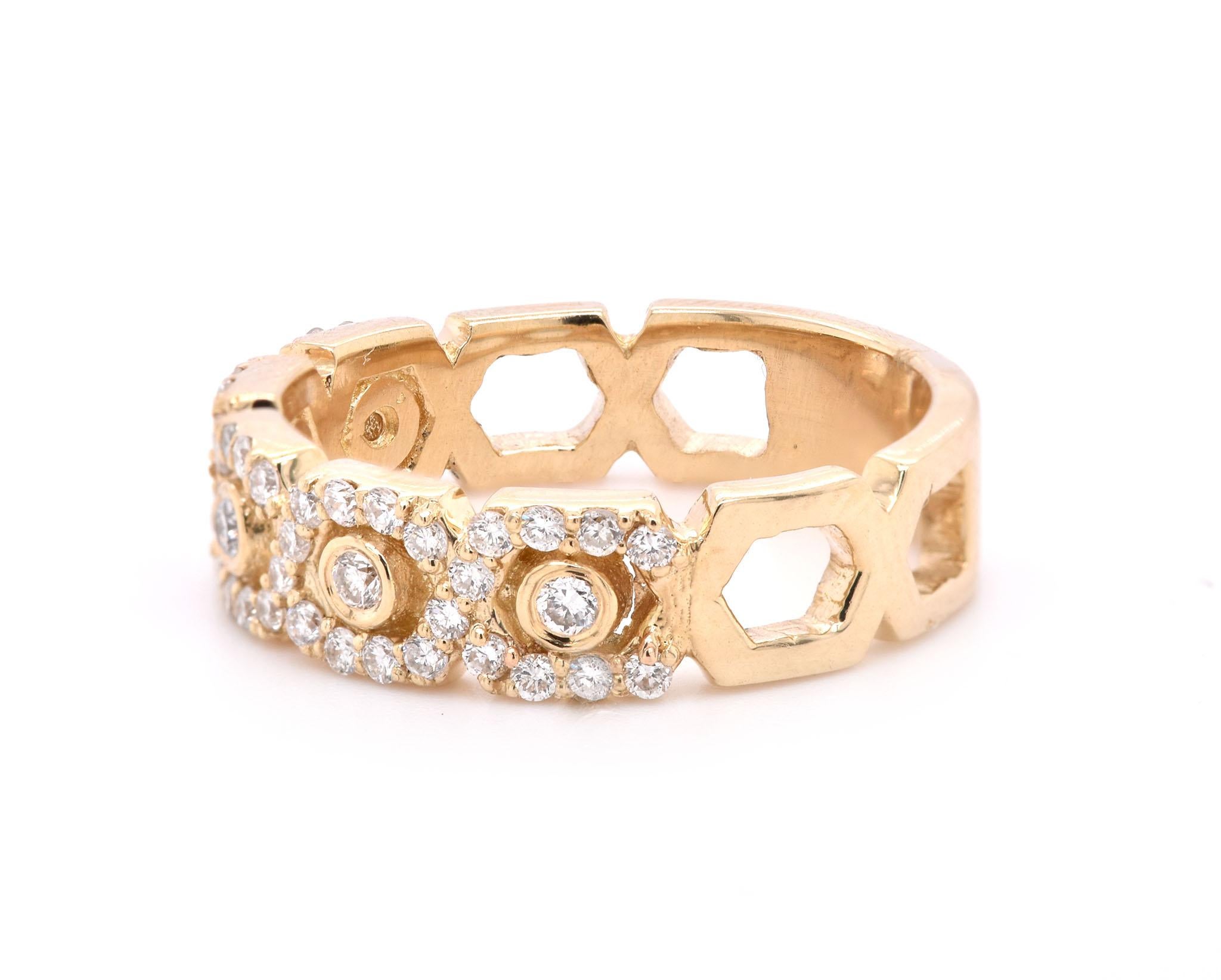 anillo tejido en oro