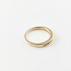 14 Karat Yellow Gold Diamond Wedding Band Ring