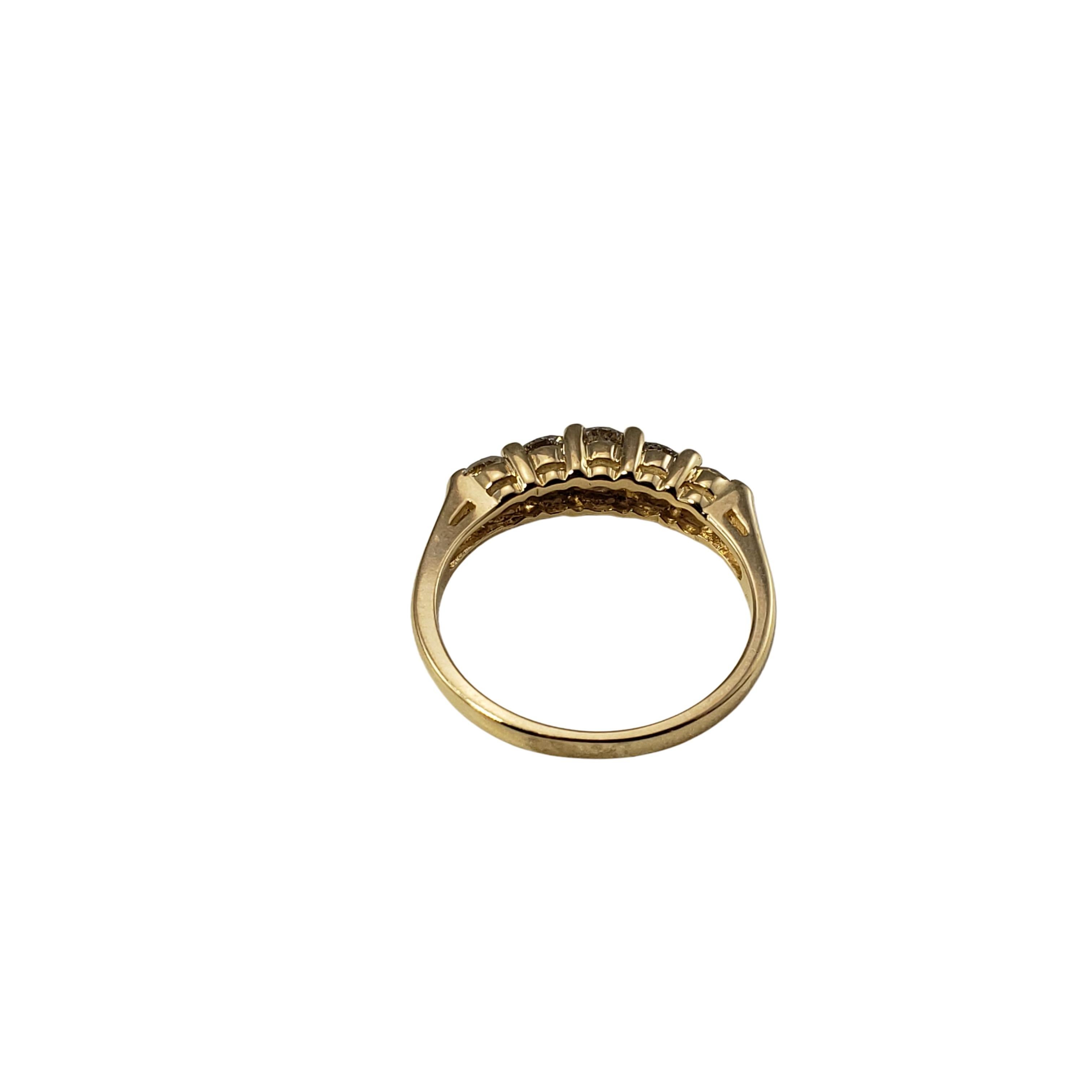 Women's 14 Karat Yellow Gold Diamond Wedding Band Ring